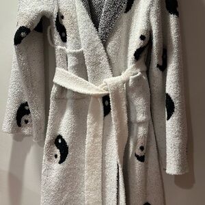 Forever French White and Black Yin Yang Robe